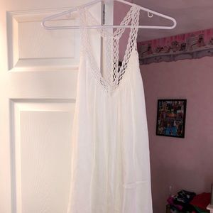 white flowy dress